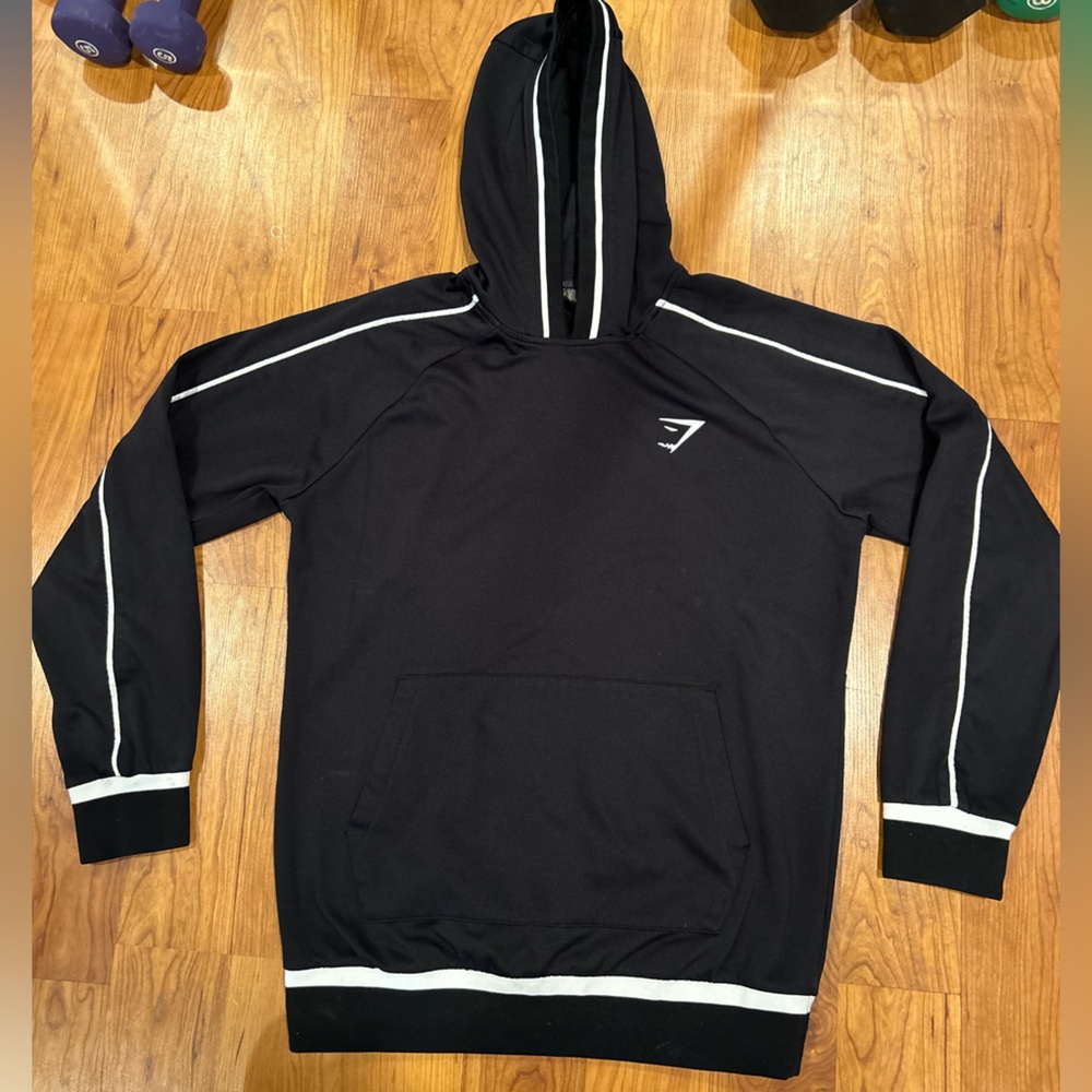 Men’s black hooded sweatshirt thick polyester
